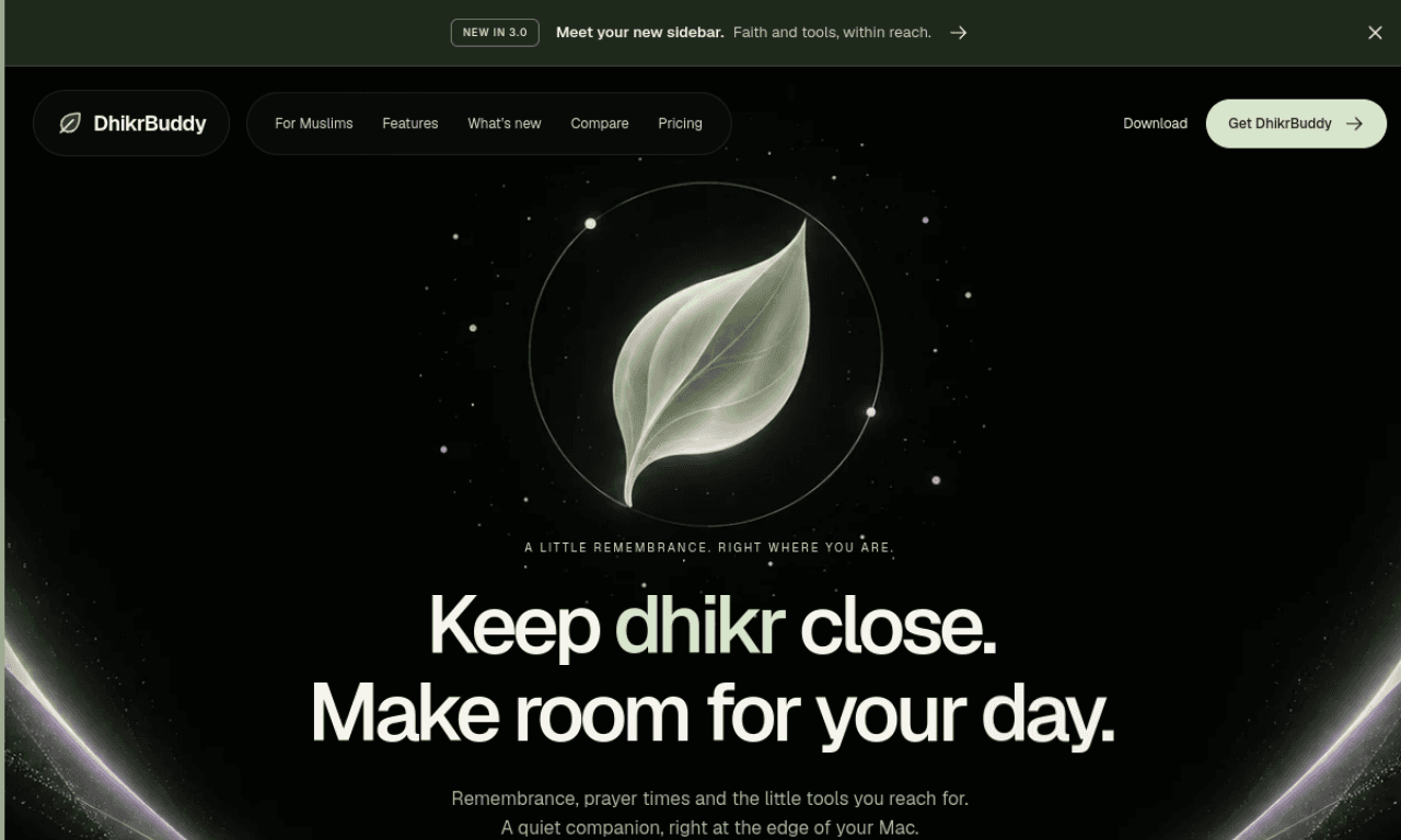 DhikrBuddy Mac notch companion