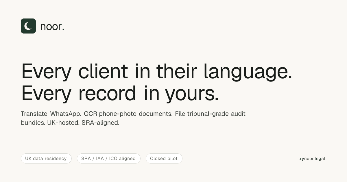 Noor AI practice OS for immigration firms
